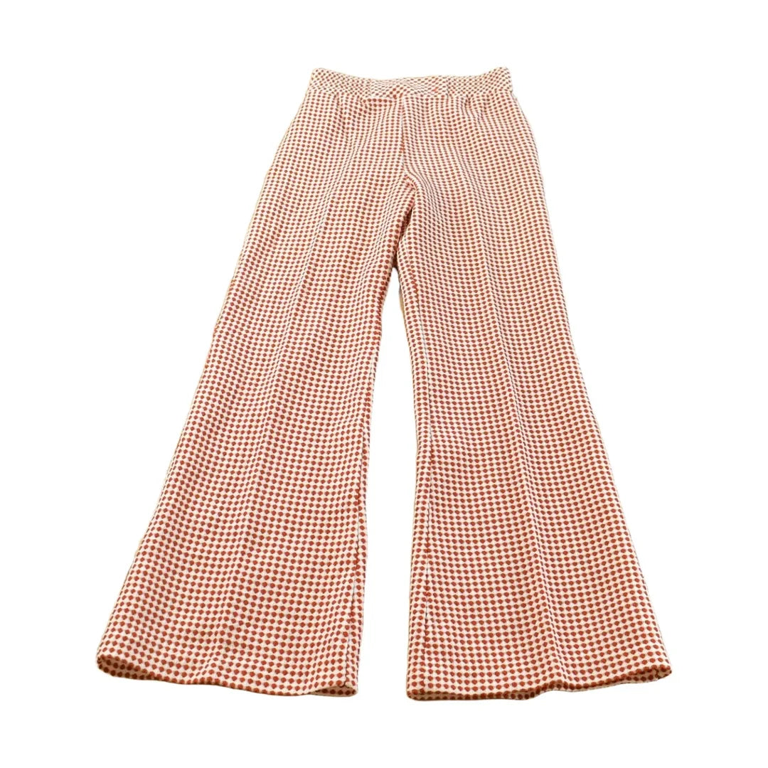 Vintage 1970s Gingham Polka Dot Bell Bottom Pants Women's 26 X 30 from propervintagecanada