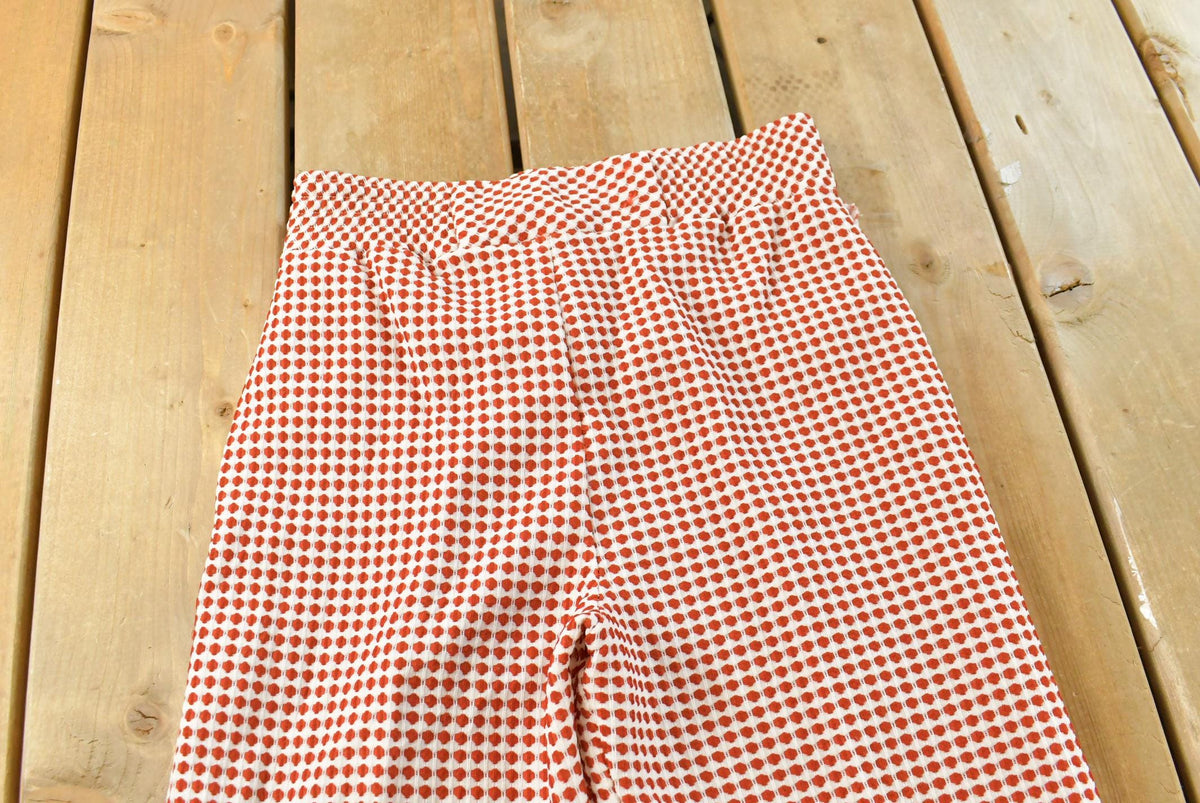Vintage 1970s Gingham Polka Dot Bell Bottom Pants Women's 26 X 30 from propervintagecanada