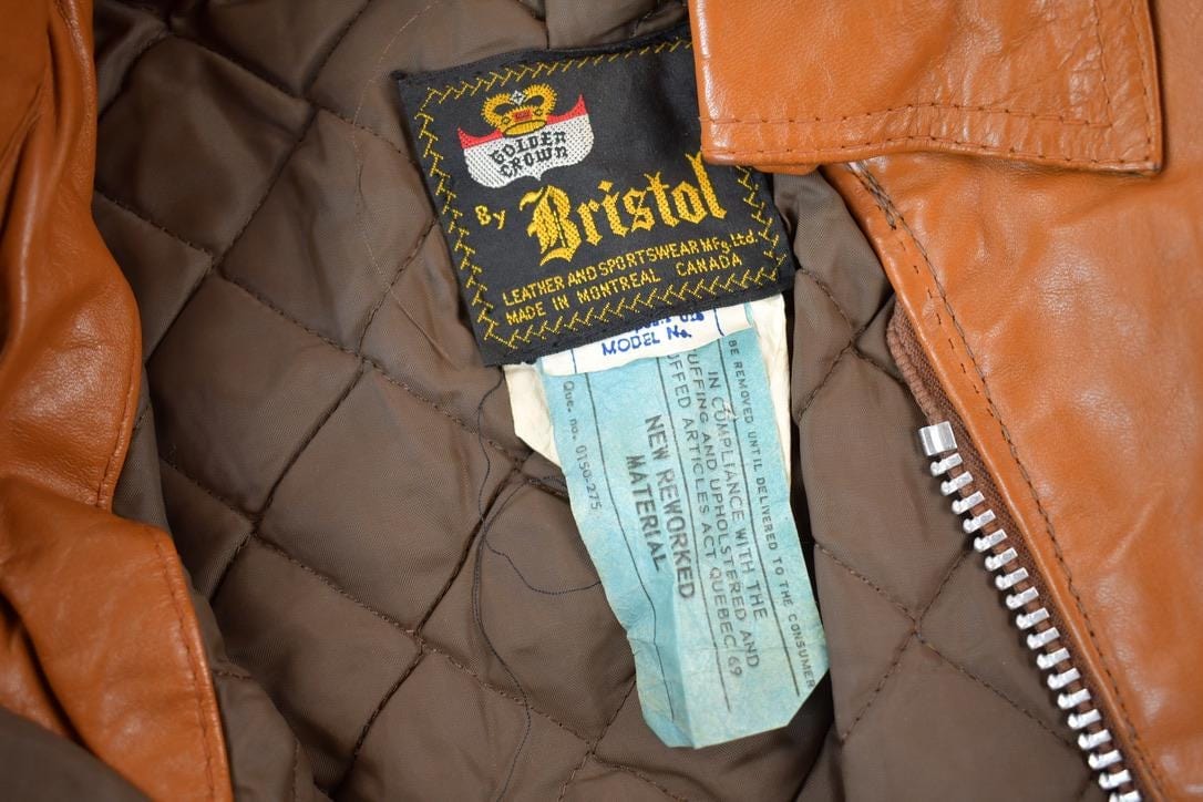 Vintage 1970s Golden Crown By Bristol Burnt Orange Leather Coat Women's S from propervintagecanada