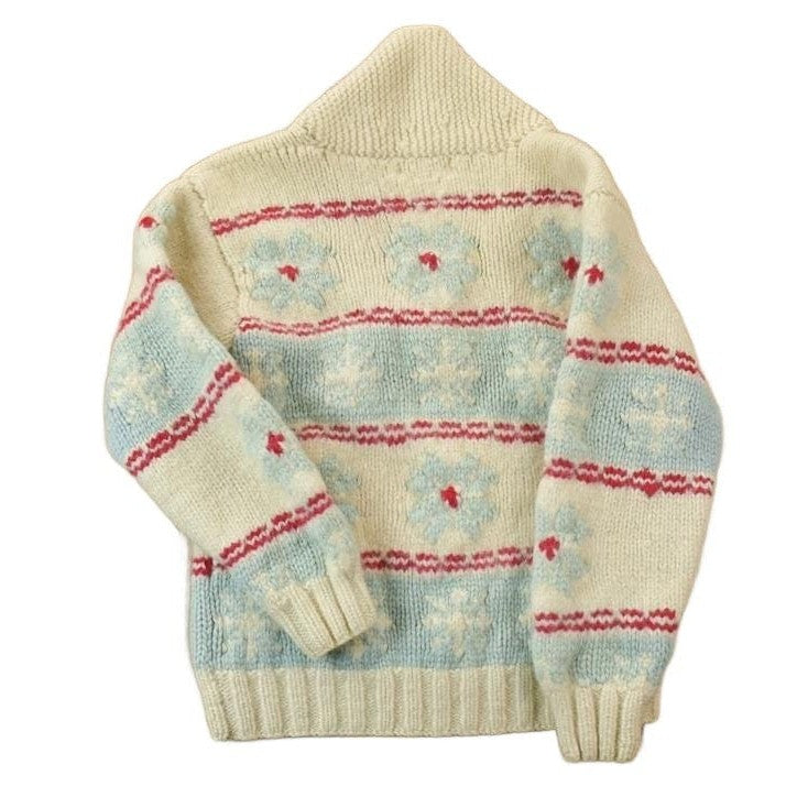 Vintage 1970s Golden Keel 100% Wool Full Zip Knit Christmas Sweater Women's S from propervintagecanada