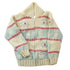 Vintage 1970s Golden Keel 100% Wool Full Zip Knit Christmas Sweater Women&