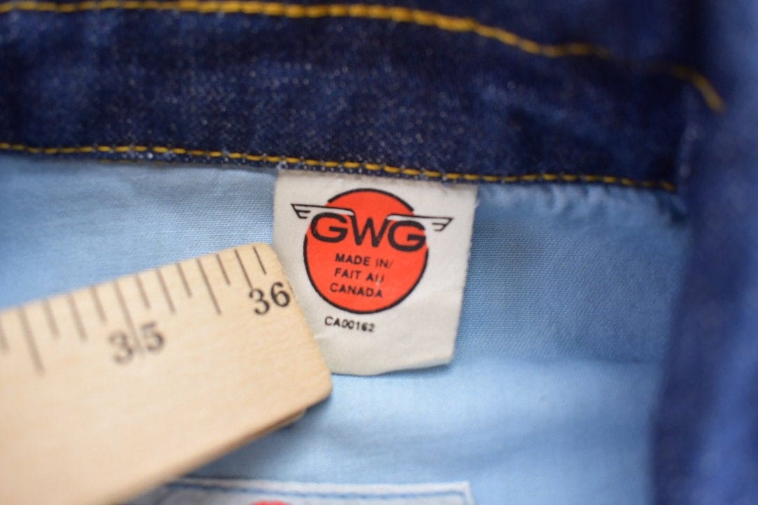 Vintage 1970s GWG Western Denim Jean Jacket Deadstock Men's Medium from propervintagecanada