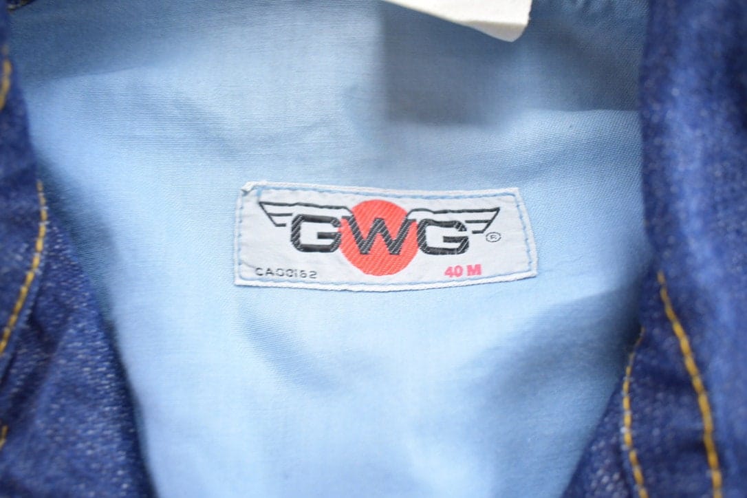 Vintage 1970s GWG Western Denim Jean Jacket Deadstock Men's Medium from propervintagecanada