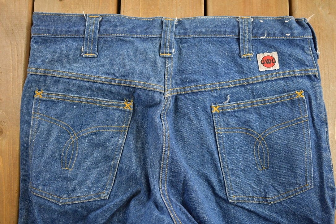 Vintage 1970s GWG Western Style Boot Jeans Men's 34 x 38.5 from propervintagecanada