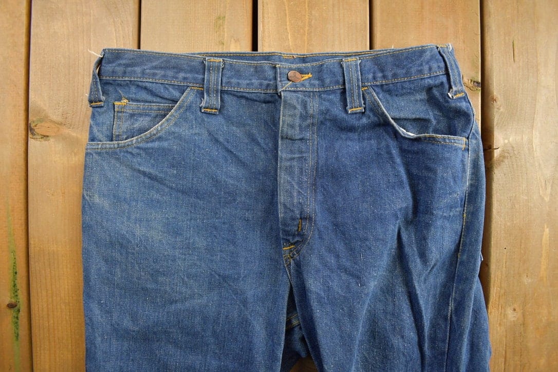 Vintage 1970s GWG Western Style Boot Jeans Men's 34 x 38.5 from propervintagecanada