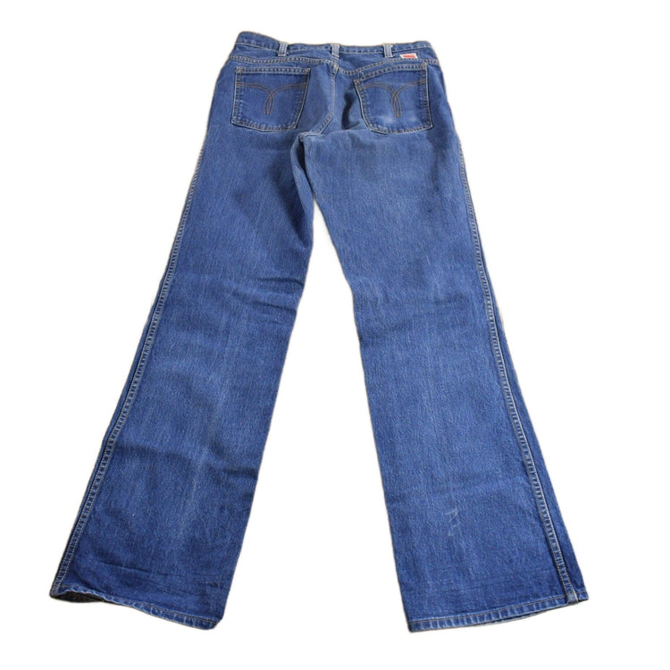 Vintage 1970s GWG Western Style Flare Denim Jeans Men's 32 x 32 from propervintagecanada