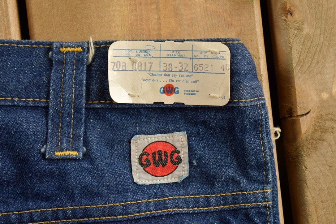 Vintage 1970s GWG Western Style Flare Denim Jeans Men's 36 x 32 from propervintagecanada