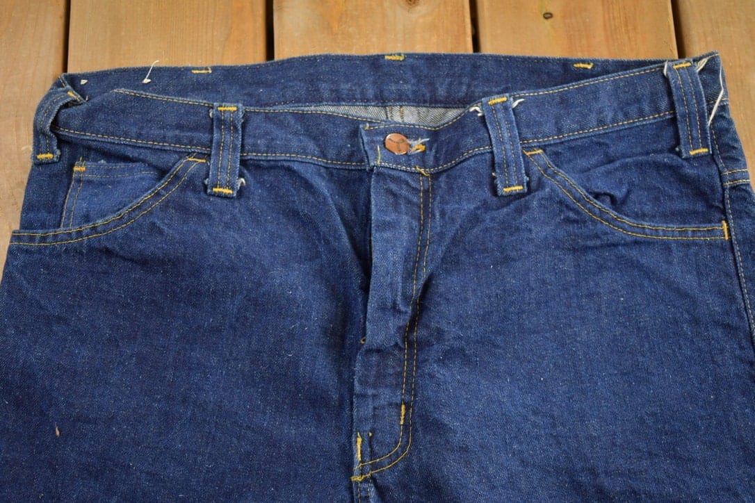 Vintage 1970s GWG Western Style Flare Denim Jeans Men's 36 x 32 from propervintagecanada