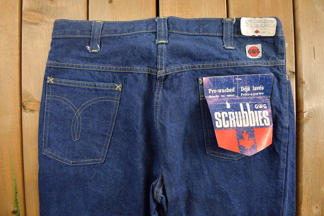 Vintage 1970s GWG Western Style Flare Denim Jeans Men's 36 x 32 from propervintagecanada
