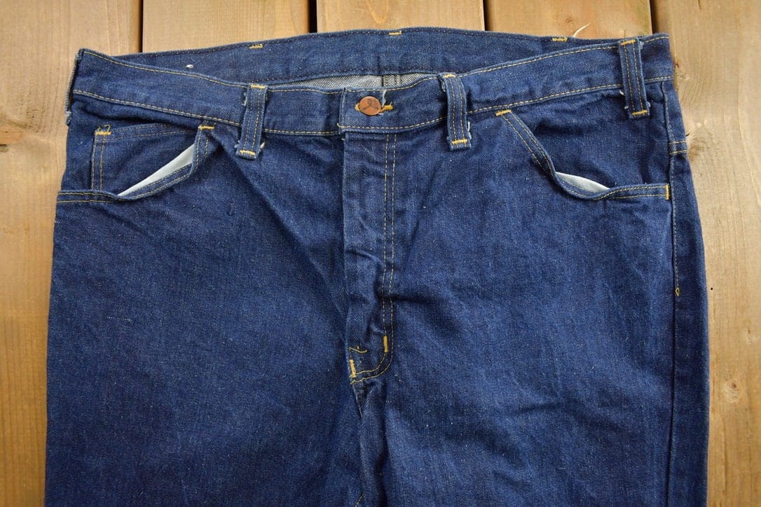 Vintage 1970s GWG Western Style Flare Denim Jeans Men's 37 x 32.5 from propervintagecanada