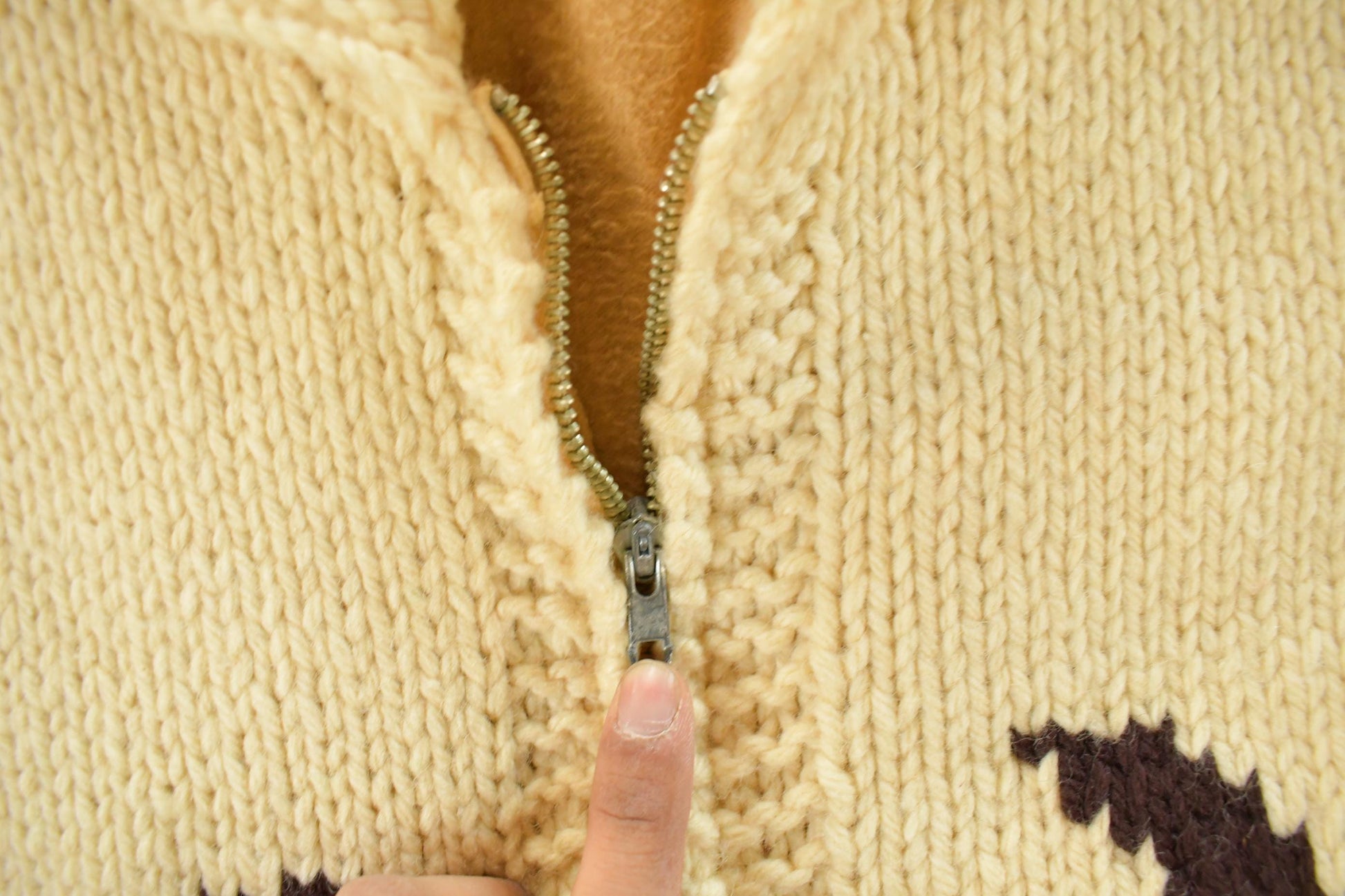 Vintage 1970s Hand-Knit Duck Birds Theme Wool Cowichan Sweater Men's Medium from propervintagecanada
