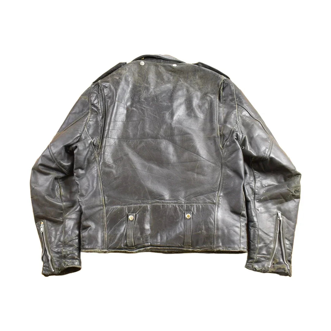 Vintage 1970s Harley AMF Leather Biker Jacket Men's Large from propervintagecanada