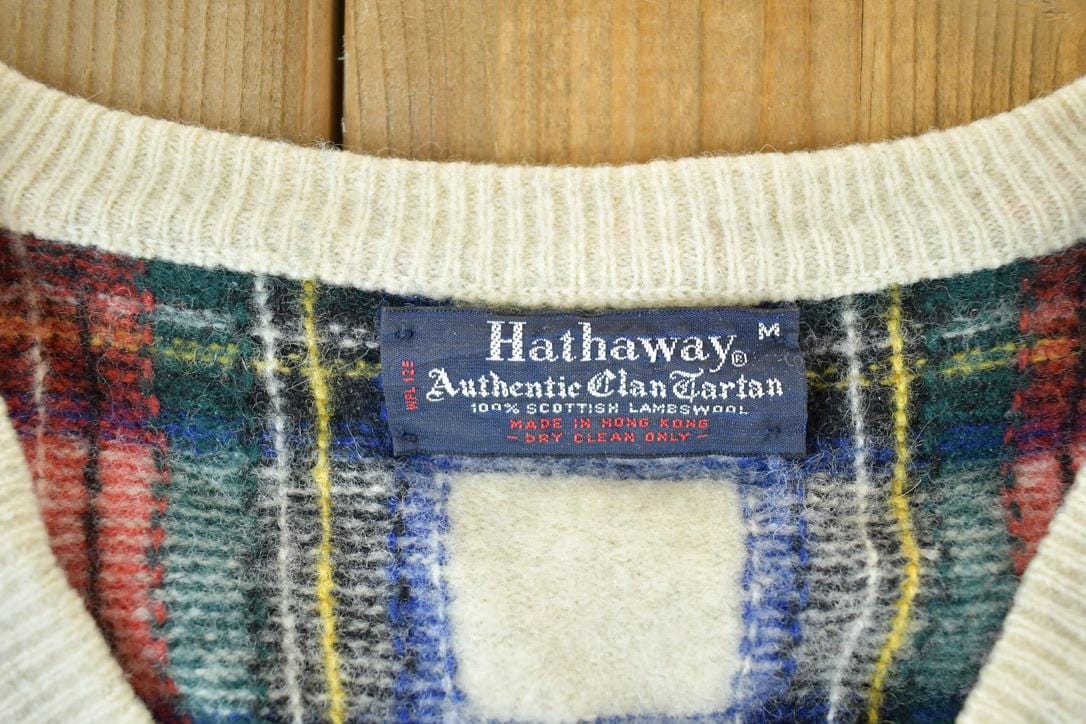 Vintage 1970s Hathaway 100% Scottish LambsWool Argyle Knit Sweater Men's Small from propervintagecanada