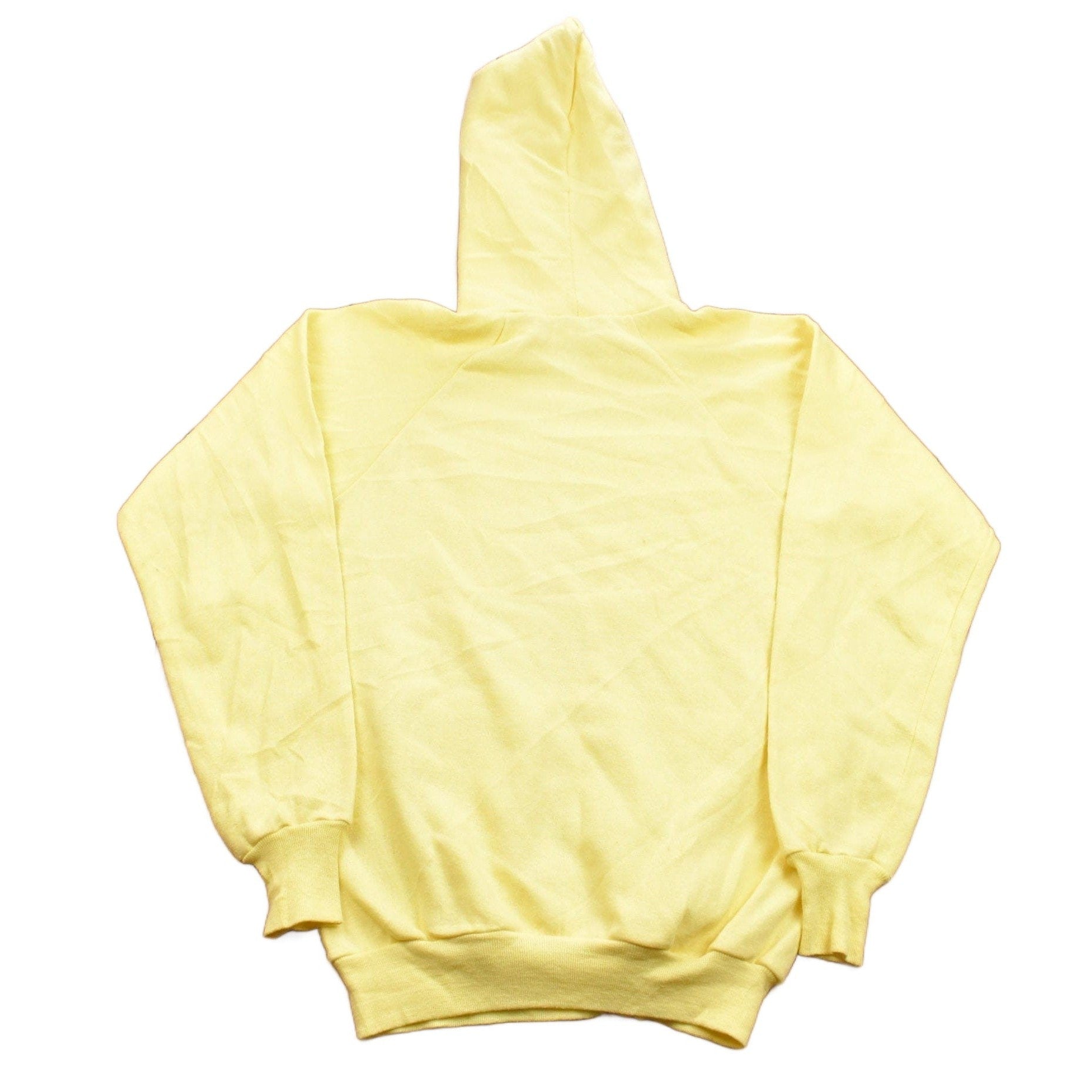 Vintage 1970s Health Knit Blank Yellow Hoodie from propervintagecanada