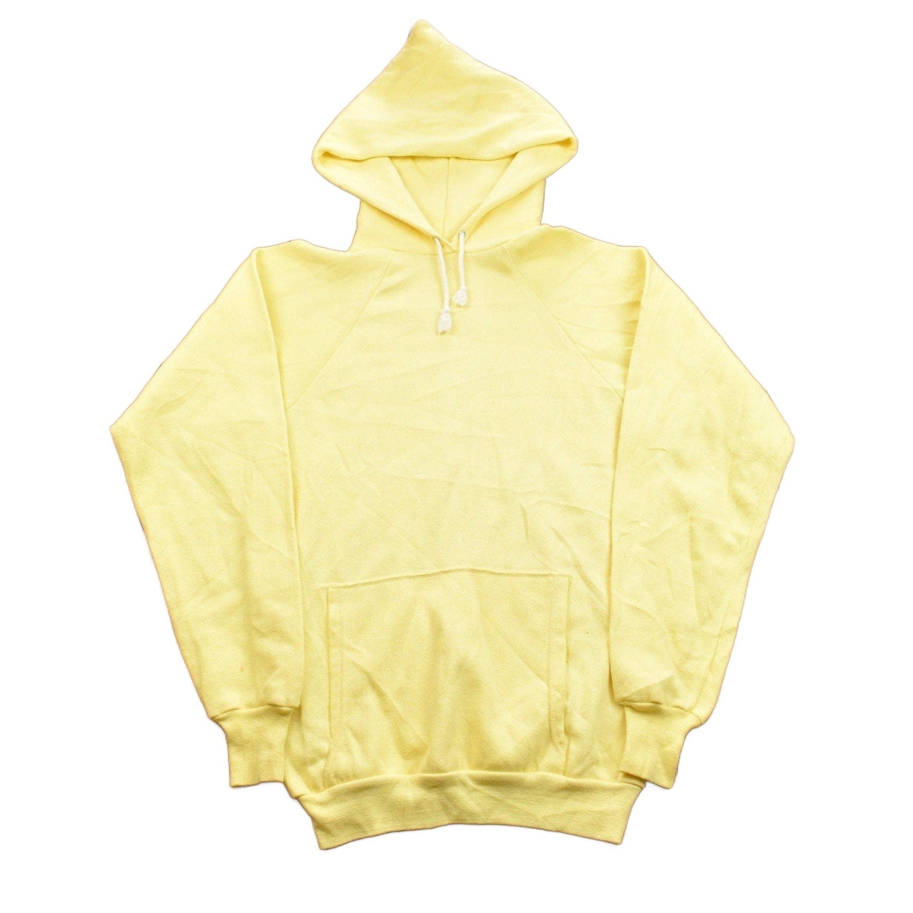 Vintage 1970s Health Knit Blank Yellow Hoodie from propervintagecanada