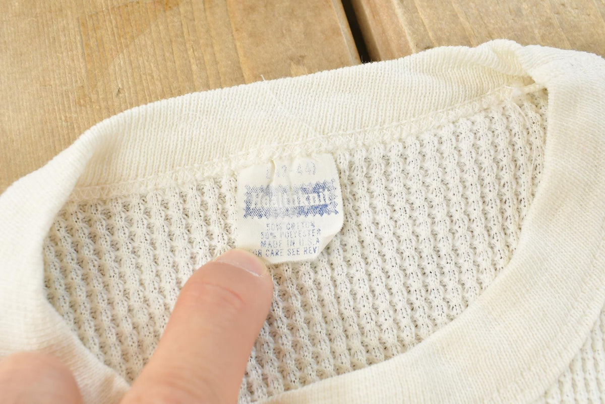 Vintage 1970s Healthknit Thermal Waffle Knit Long Sleeve Adult XL from propervintagecanada