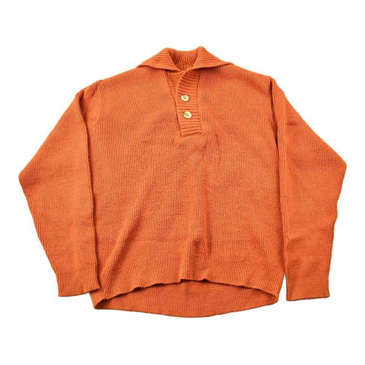 Vintage 1970s Heritage Sportswear Knitted Quarter Button Sweater Men's XL from propervintagecanada