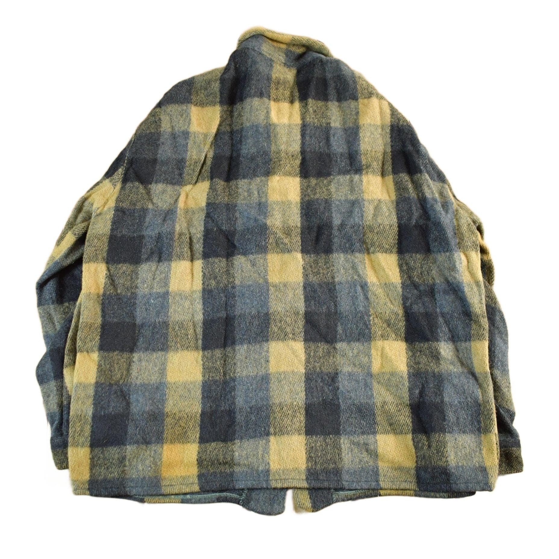 Vintage 1970s Humphrey Wool Flannel Shirt Jacket Men's Large from propervintagecanada