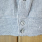 Vintage 1970s Izod Lacoste Heater Grey Knit Perfect Mild Distress Cardigan Sweater Made In USA from propervintagecanada