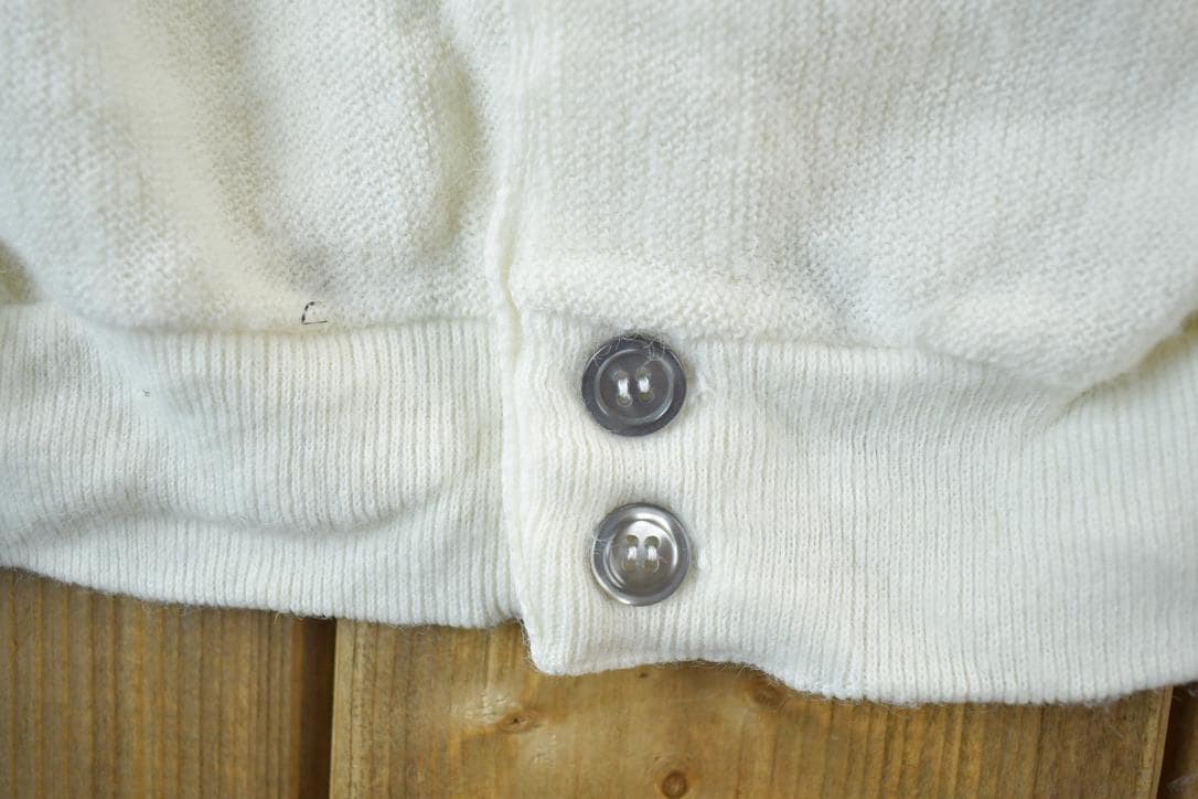 Vintage 1970s Izod Lacoste Knit Perfect Mild Distress Cardigan Sweater Made In USA from propervintagecanada