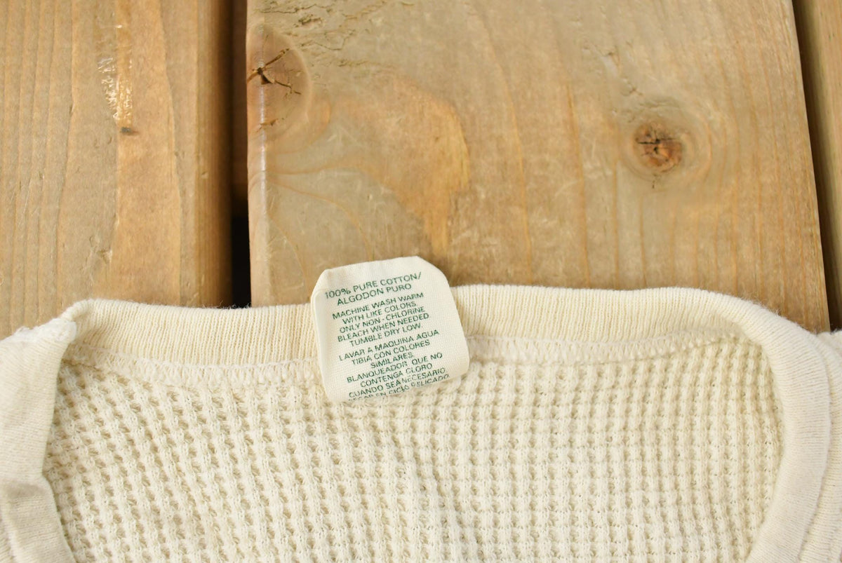 Vintage 1970s J.E. Morgan All Natural Thermal Waffle Knit Long Sleeve Shirt Men's M from propervintagecanada