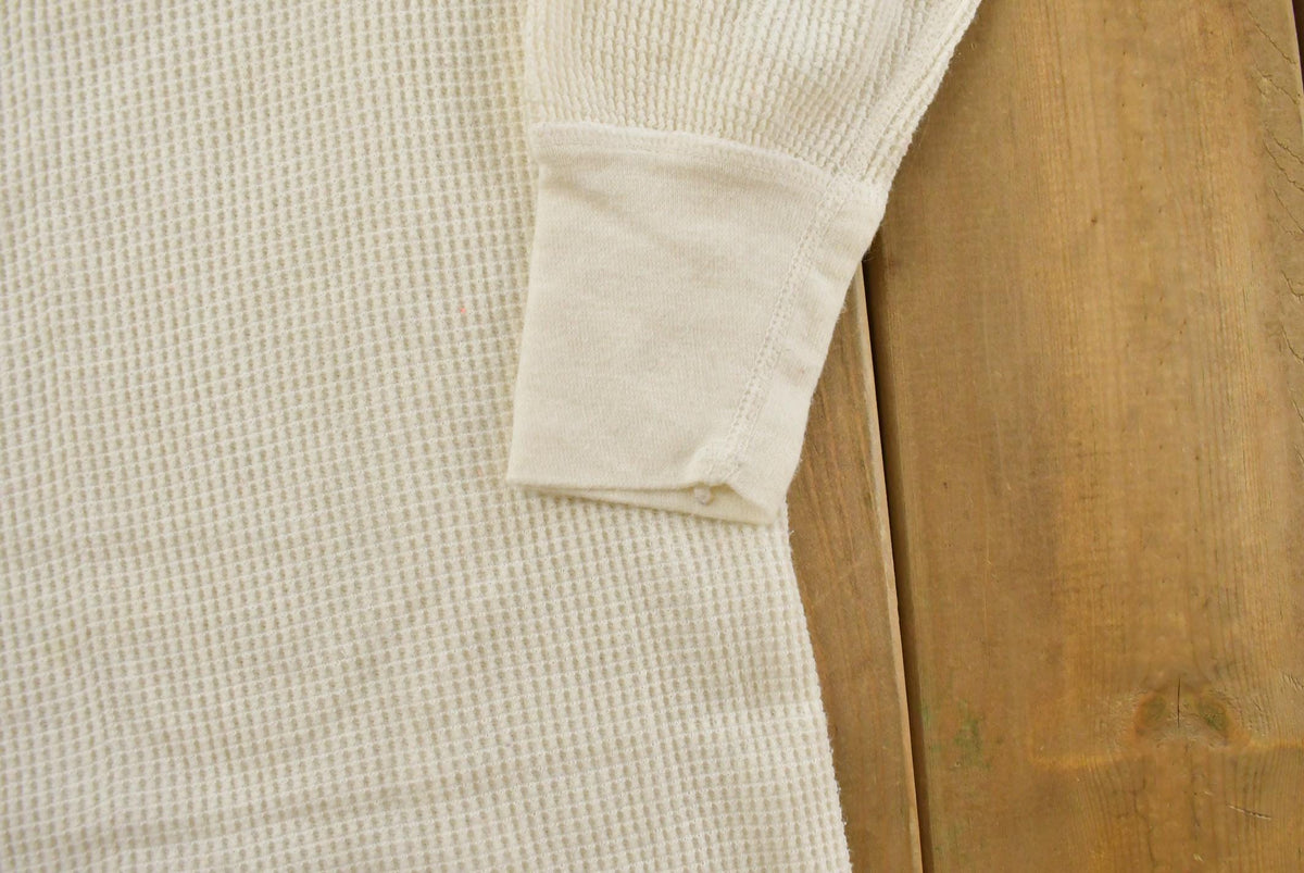 Vintage 1970s J.E. Morgan Long Johns Thermal Waffle Knit Long Sleeve Shirt Men's L from propervintagecanada