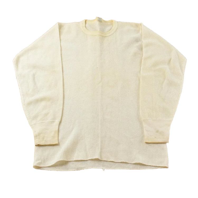 Vintage 1970s J.E. Morgan Long Johns Thermal Waffle Knit Long Sleeve Shirt Men's L-XL from propervintagecanada