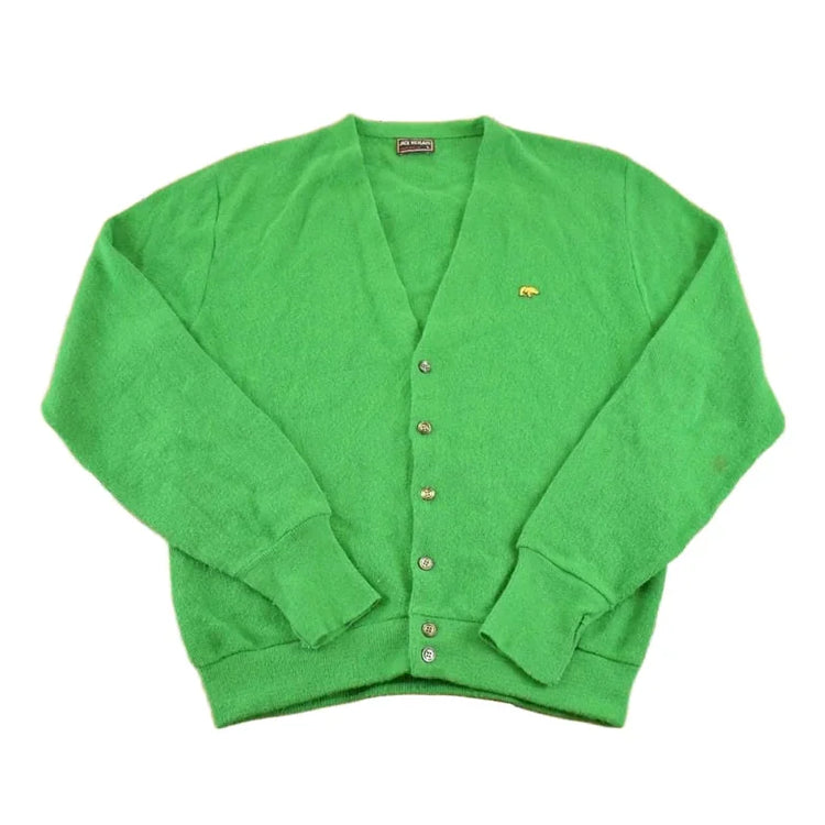 Vintage 1970s Jack Nicklaus Knit Cardigan Sweater Men's L from propervintagecanada