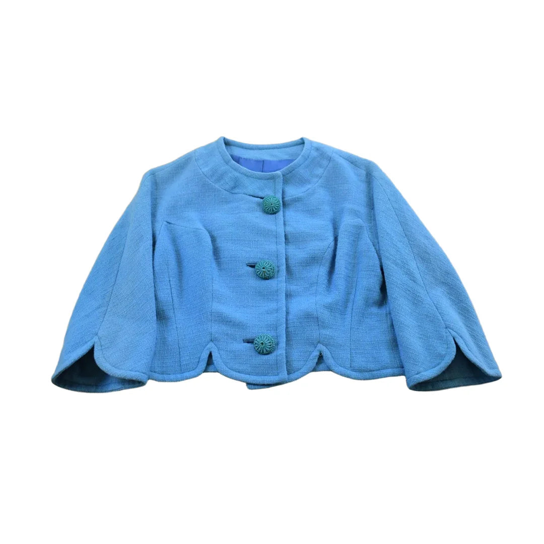 Vintage 1970s Jackie Stuart Button Up Blazer Jacket Youth M from propervintagecanada