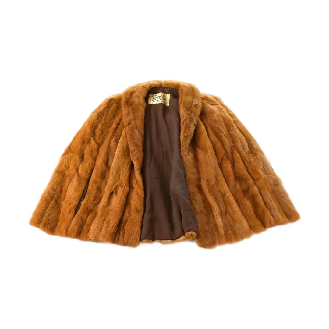 Vintage 1970s Jacobs Mink Fur Stole Cape Jacket Women's Large / Fur Pelt / True Vintage / Fur Accessory / Winterwear from propervintagecanada