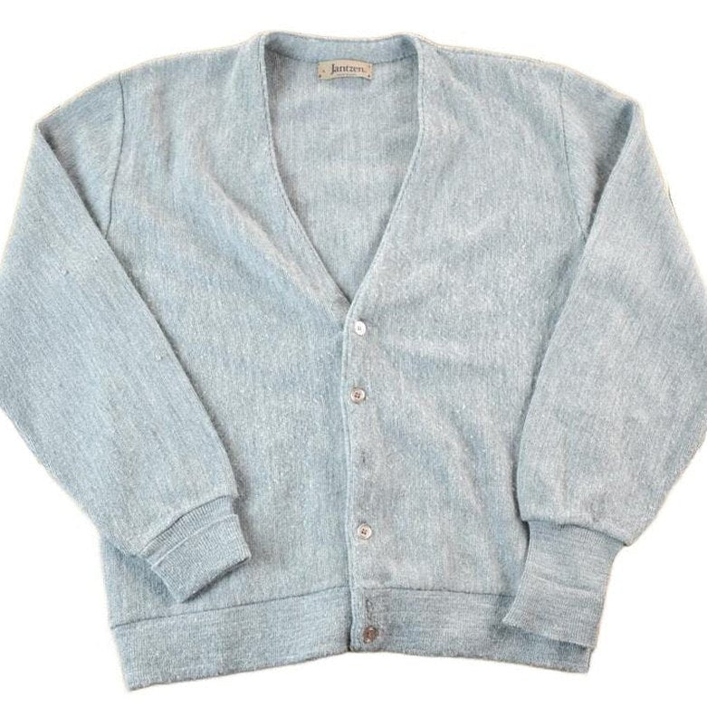 Vintage 1970s Jantzen Knit Cardigan Sweater Mens L from propervintagecanada