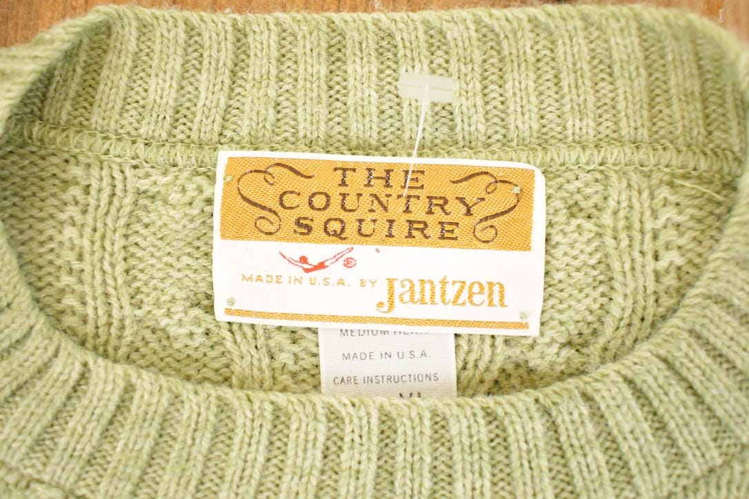 Vintage 1970s Jantzen The Country Squire Cable Knit Sweater Women's M from propervintagecanada