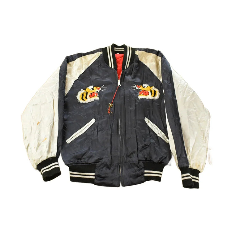 Vintage 1970s Japan Sukajan Souvenir Bomber Jacket Men's Medium from propervintagecanada