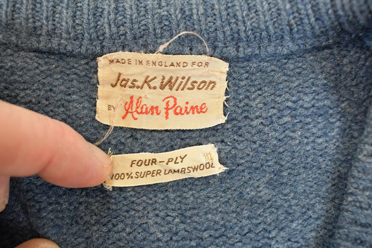 Vintage 1970s Jas K Wilson Alan Paine Knit Cardigan Sweater Mens S from propervintagecanada