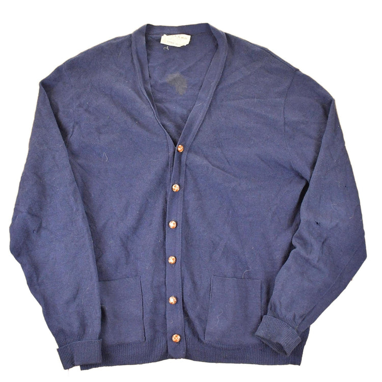Vintage 1970s Jeff Lamb Wool Knit Cardigan Sweater Men's L from propervintagecanada