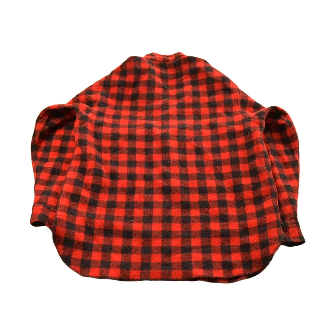 Vintage 1970s Johnson Quarter Zip Buffalo Plaid Wool Hunting Shacket Mens M from propervintagecanada