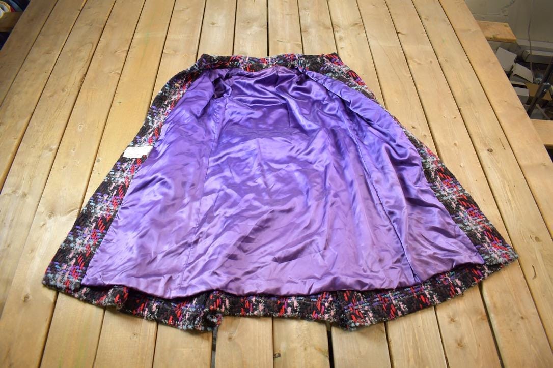 Vintage 1970s Knitted Abstract Pattern Button Up Jacket Made In Great Britain Womens M from propervintagecanada