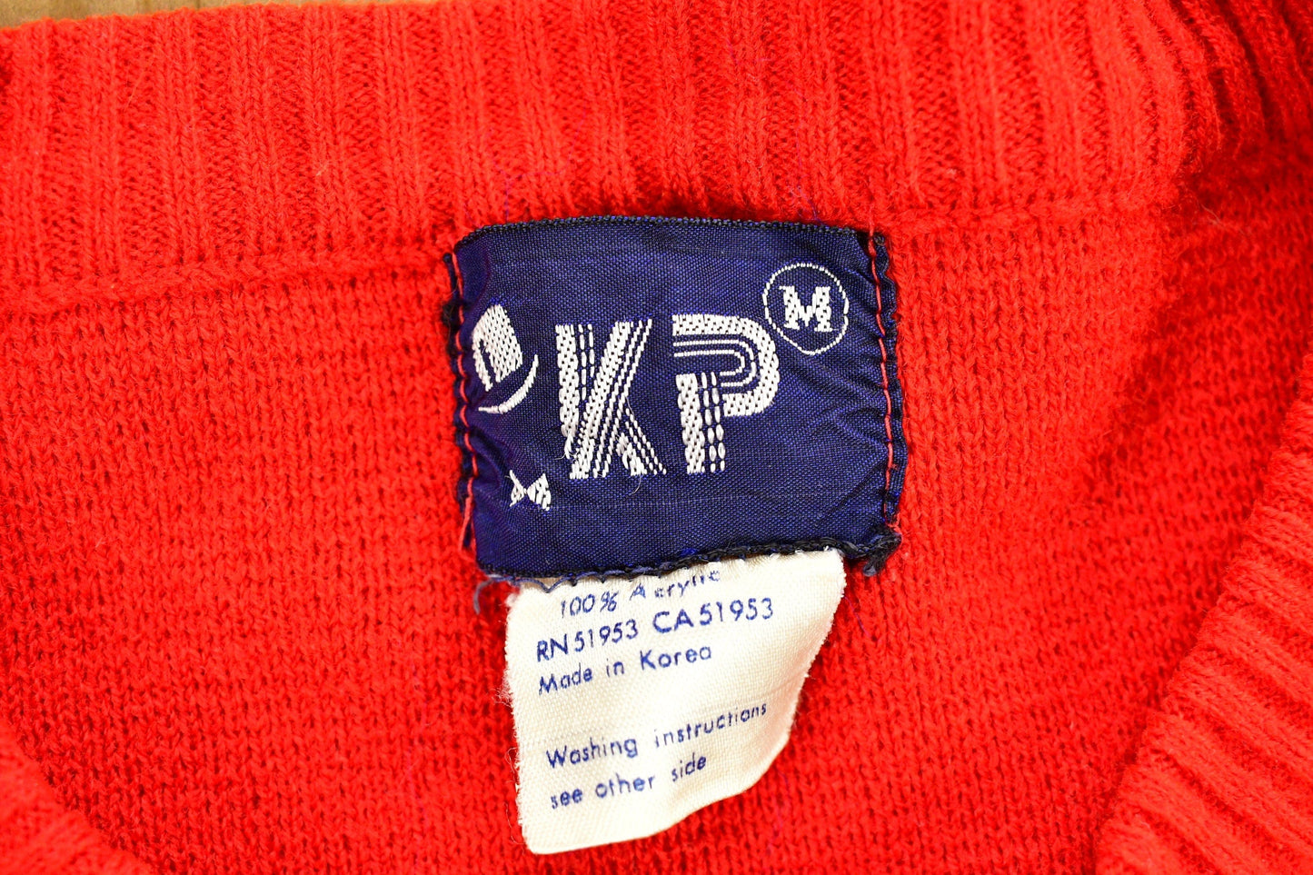 Vintage 1970s KP Western Style Knitted Sweater Men's S from propervintagecanada
