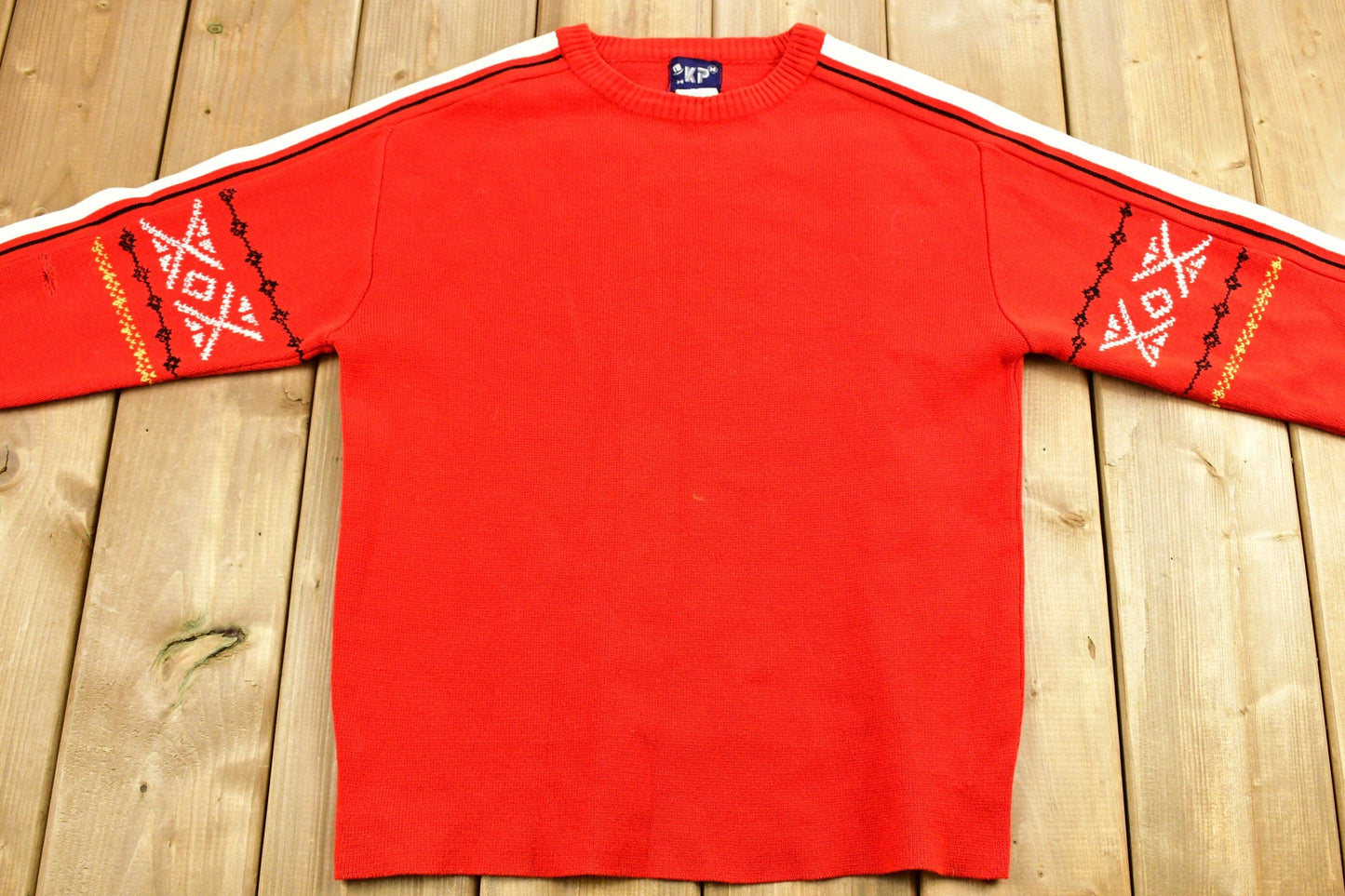 Vintage 1970s KP Western Style Knitted Sweater Men's S from propervintagecanada