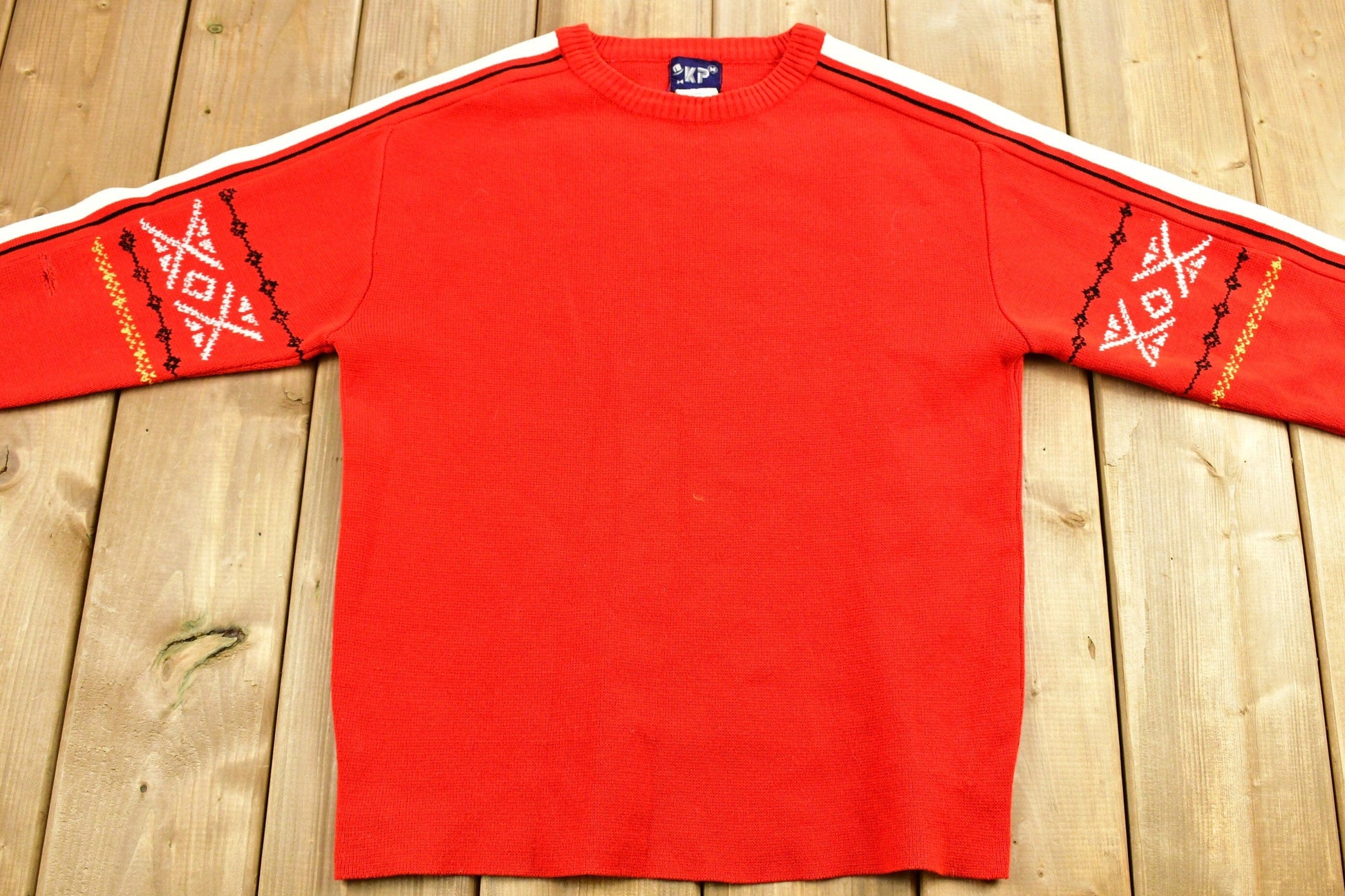 Vintage 1970s KP Western Style Knitted Sweater Men's S from propervintagecanada