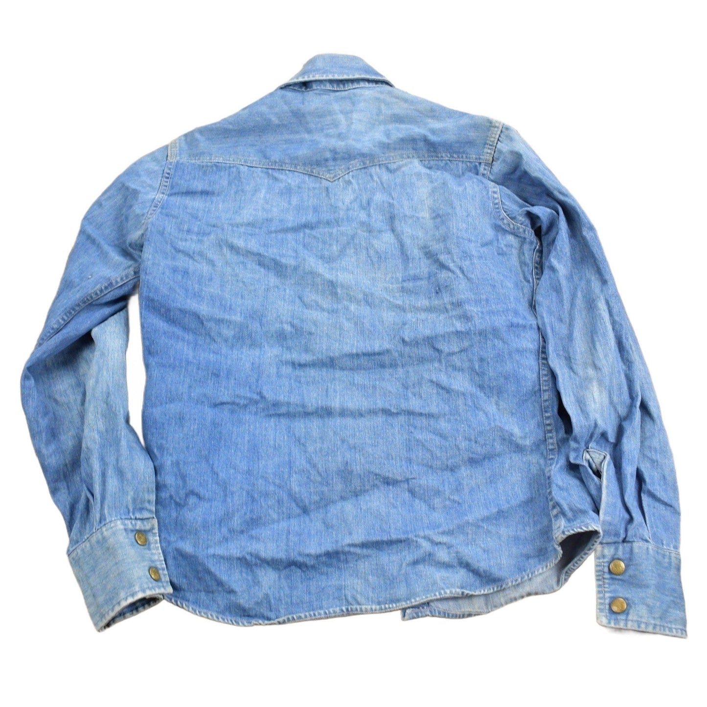 Vintage 1970s Land Hubber Denim Button Up Shirt Men's Medium from propervintagecanada