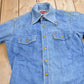 Vintage 1970s Land Hubber Denim Button Up Shirt Men's Medium from propervintagecanada