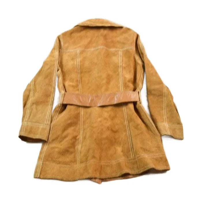 Vintage 1970s Leather Long Jacket from propervintagecanada