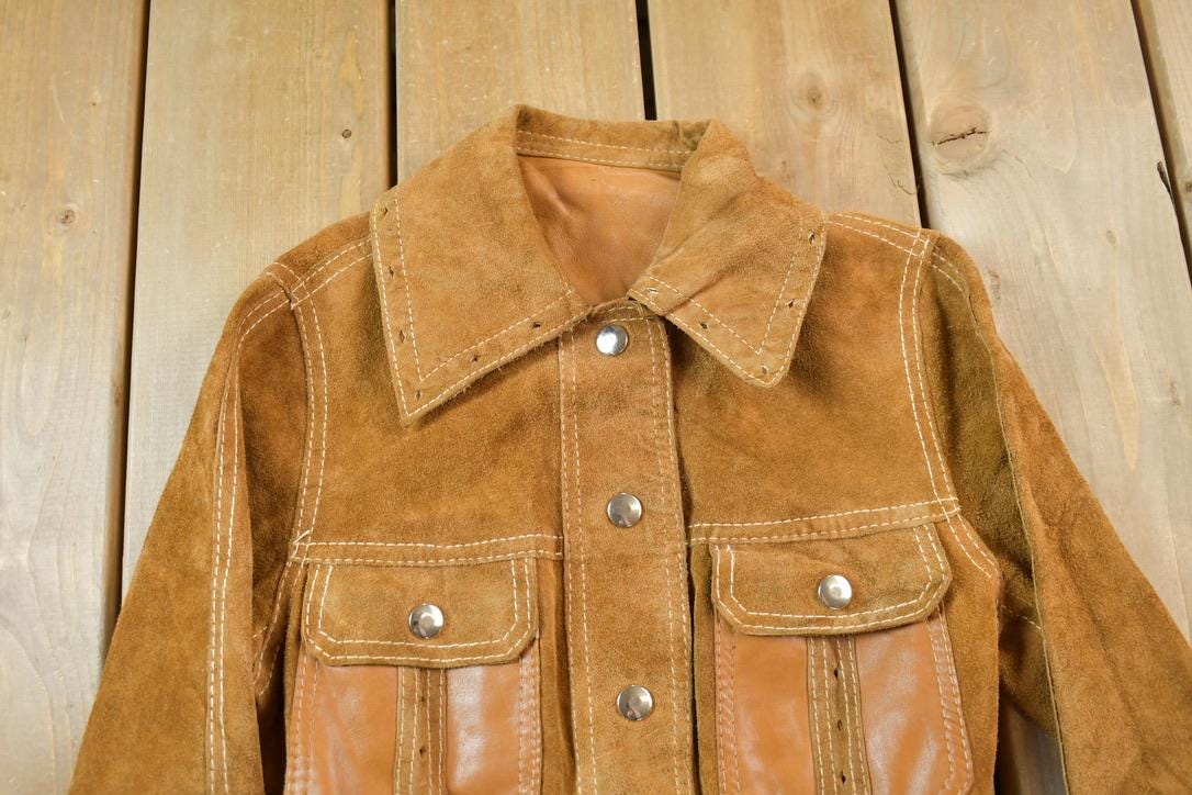 Vintage 1970s Leather Long Jacket from propervintagecanada