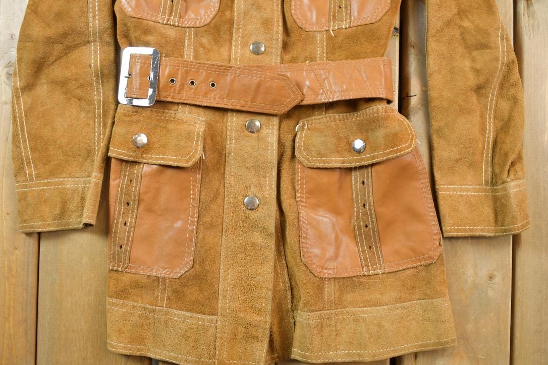 Vintage 1970s Leather Long Jacket from propervintagecanada