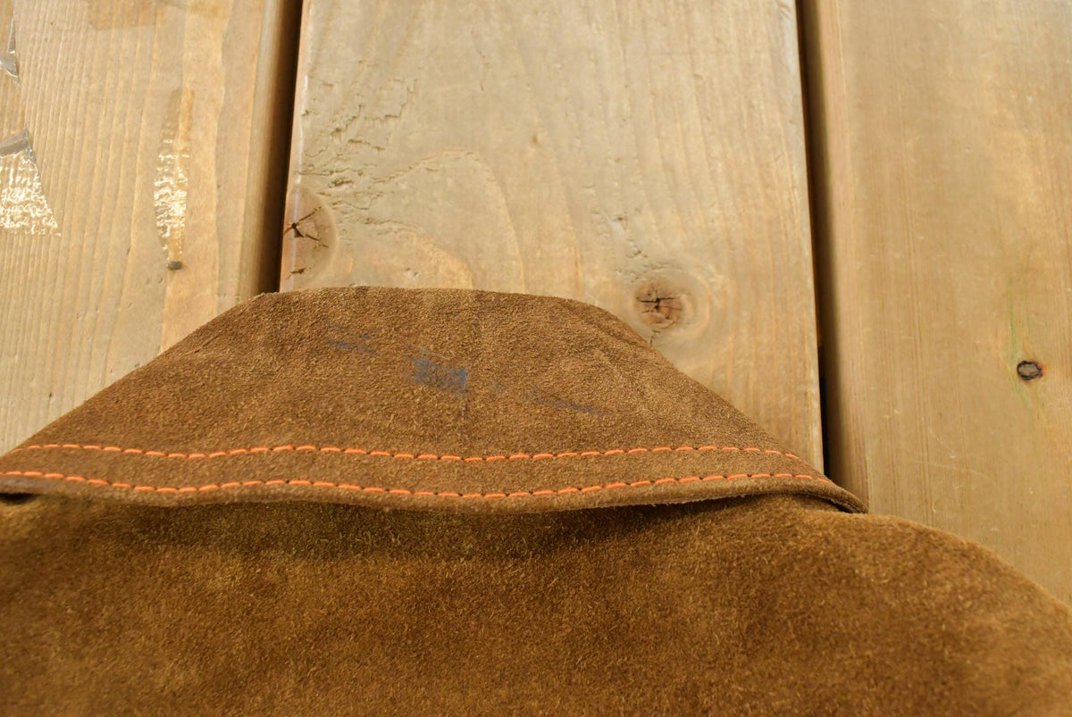 Vintage 1970s Leather Suede Snaps Button Up Shacket Jacket Men's M / 70s Outdoorsman / Made in Argentina from propervintagecanada