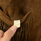Vintage 1970s Leather Suede Western Fringe Jacket Men's M / Fall Outerwear Leather Coat / Brown Jacket / Tassles from propervintagecanada