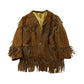 Vintage 1970s Leather Suede Western Fringe Jacket Men's M / Fall Outerwear Leather Coat / Brown Jacket / Tassles from propervintagecanada