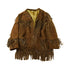 Vintage 1970s Leather Suede Western Fringe Jacket Men&