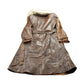 Vintage 1970s Leather Trench Coat With Fox Fur Collar Men's Small from propervintagecanada